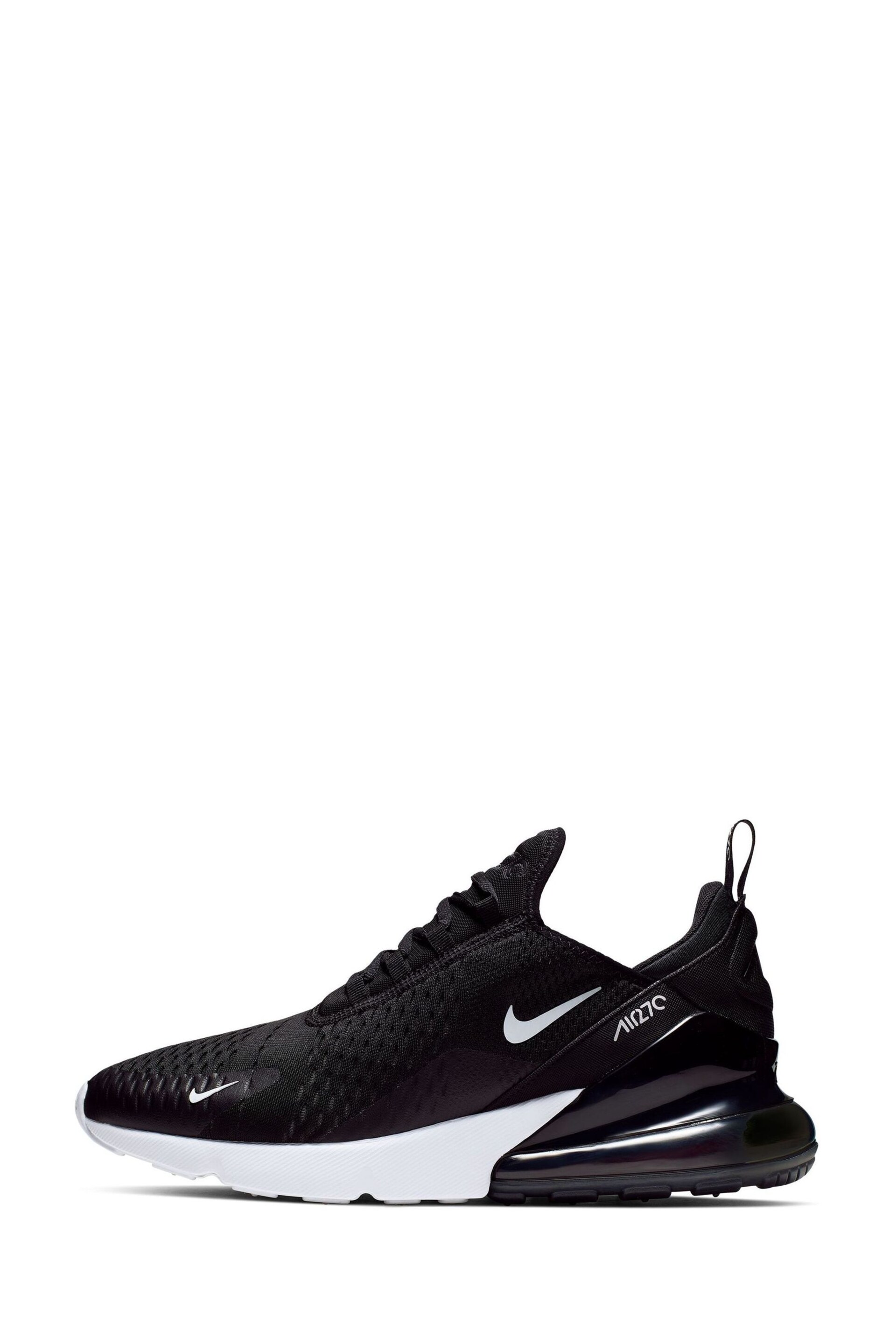 Nike Black/White Air Max 270 Trainers - Image 3 of 5