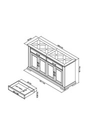 Bentley Designs Cream Belgrave Cream Two Tone Wide Sideboard - Image 4 of 4