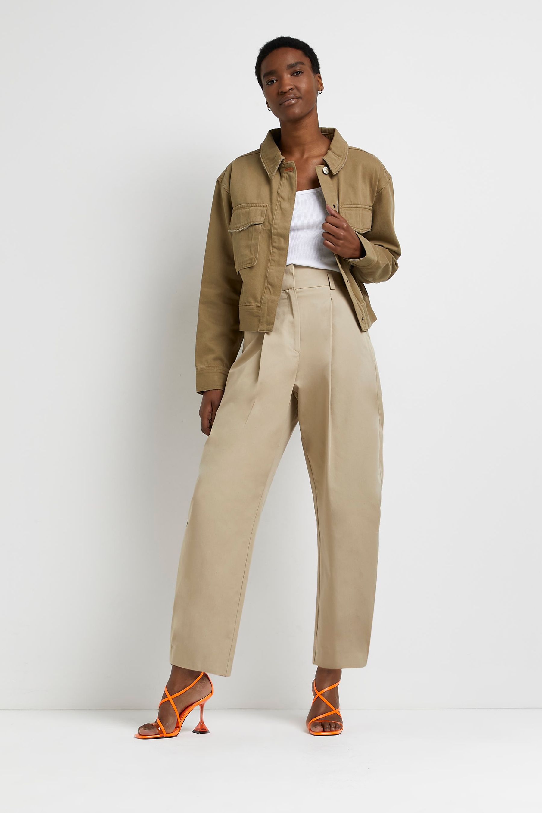 River island khaki jacket 2025