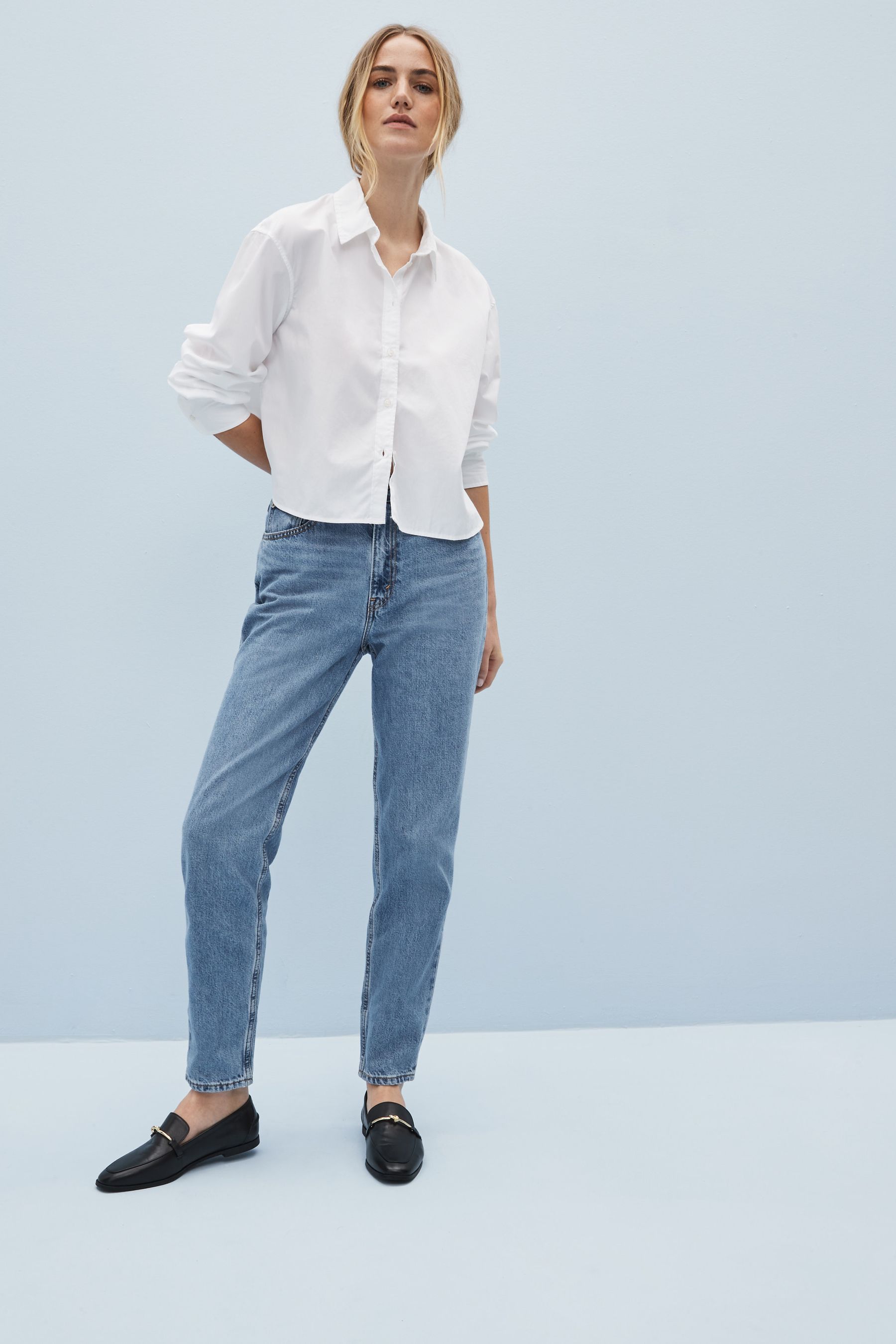 Levi's light wash mom jeans clearance