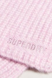 Superdry Pink Essential Ribbed Scarf - Image 3 of 3