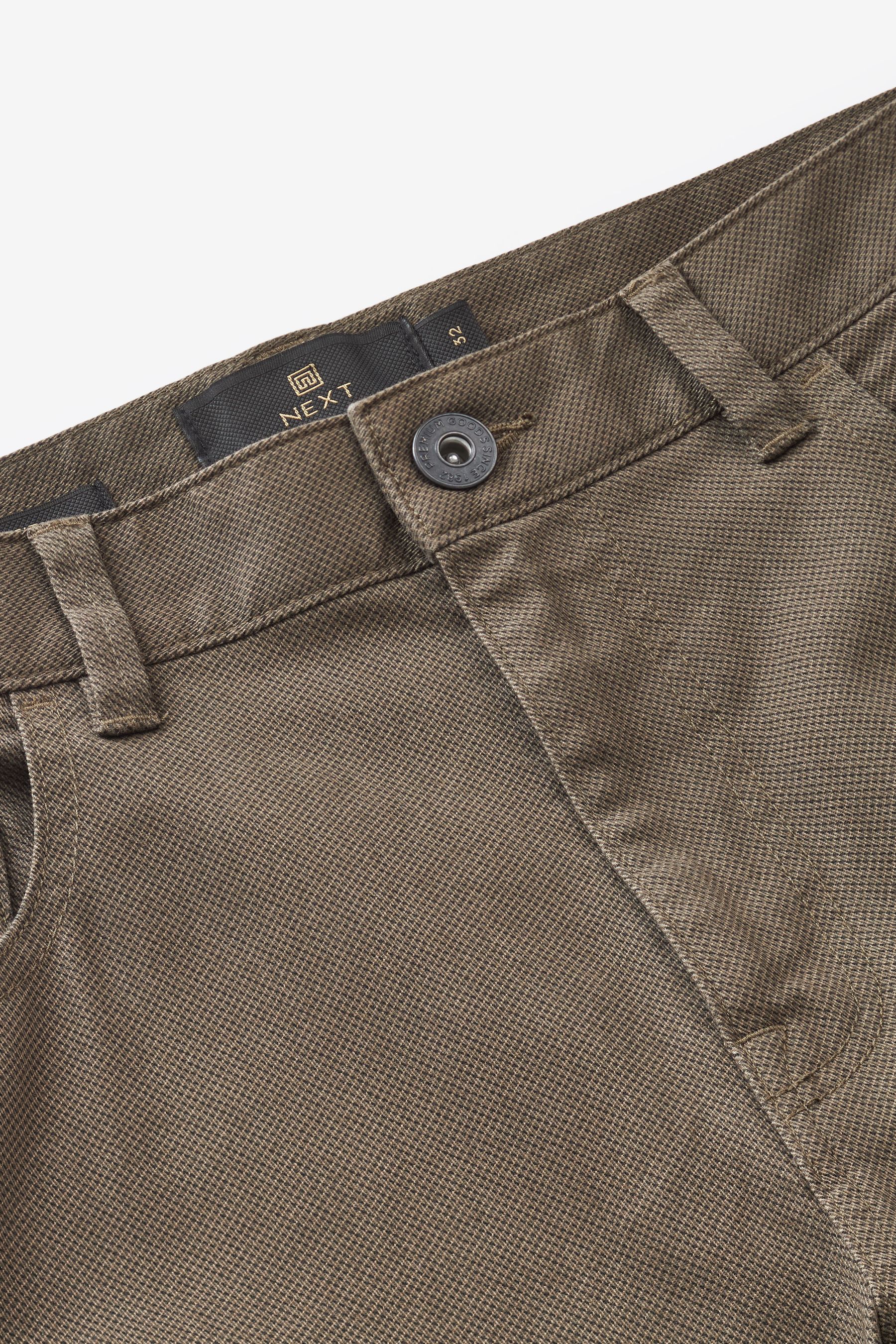 Buy Brown Mushroom Slim Fit Textured Soft Touch Stretch Denim Jean ...