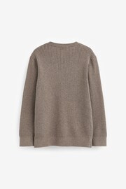 Taupe Brown Henley Crew Jumper (3-16yrs) - Image 2 of 2