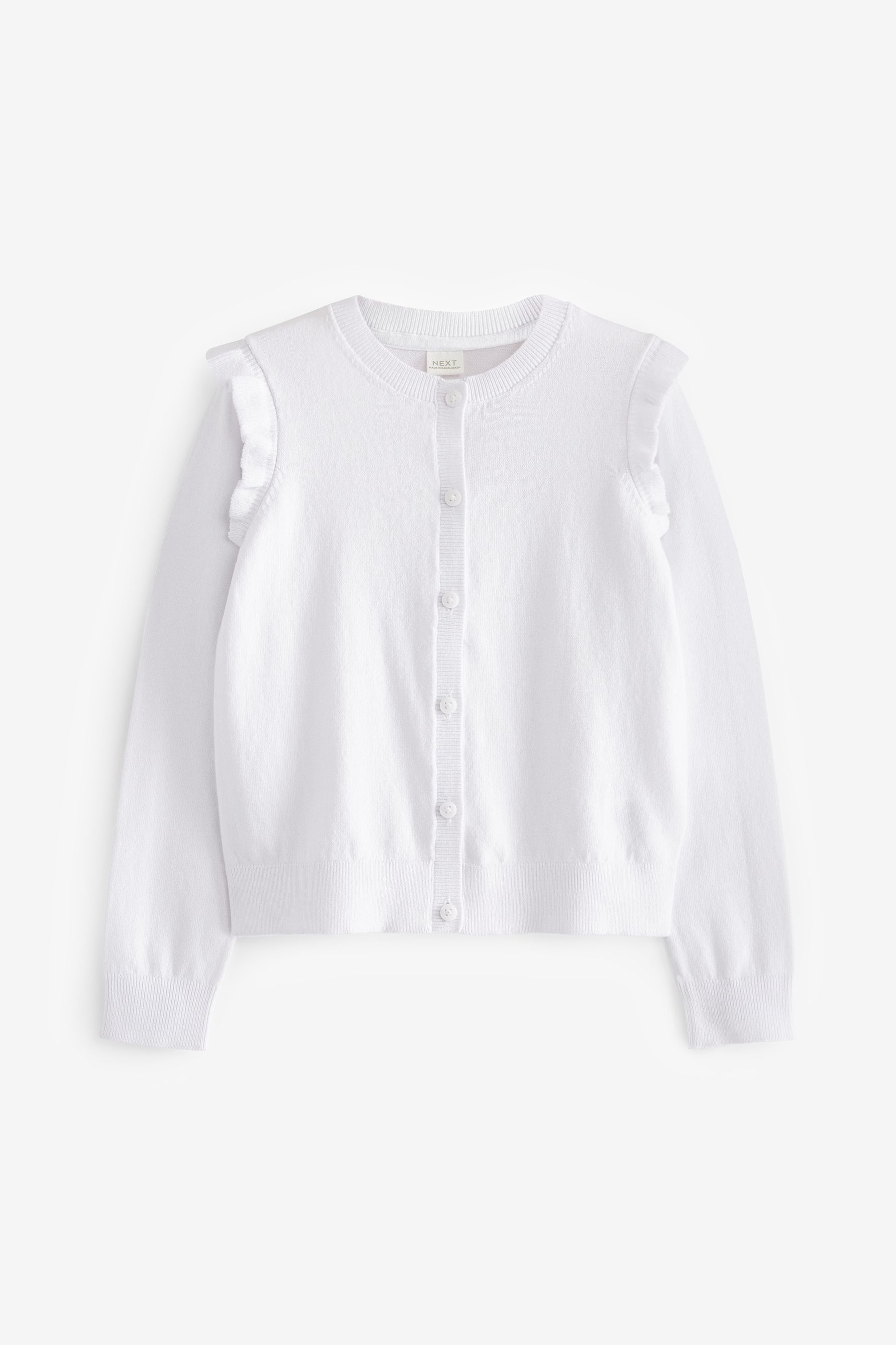 Girls white school cardigan 2025