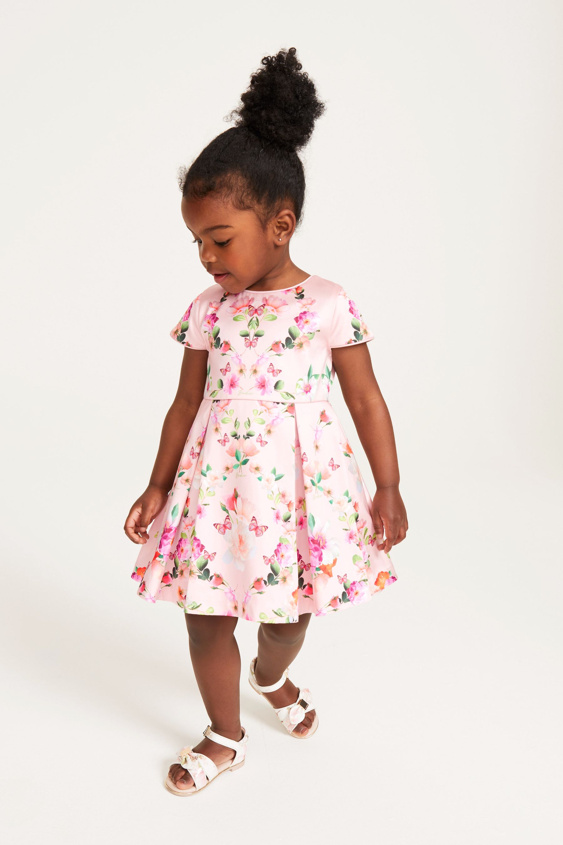 Buy Baker by Ted Baker Pink Mirrored Floral Dress from Next Luxembourg