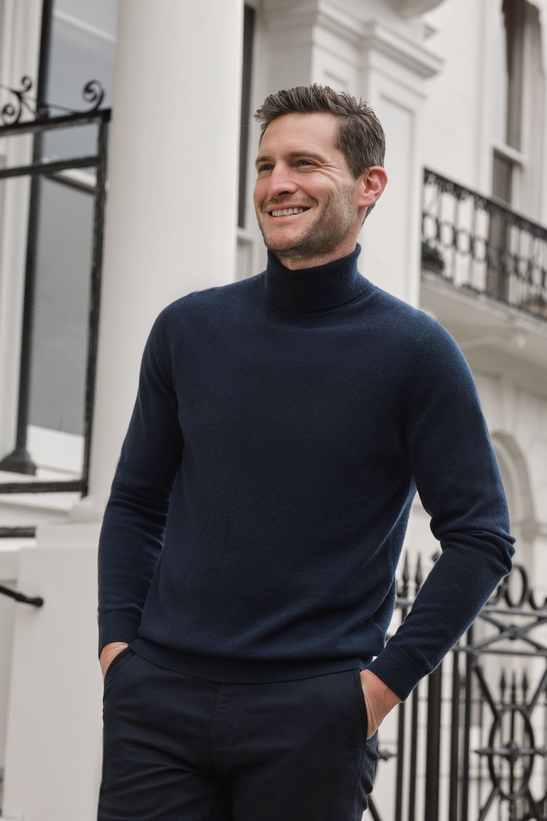 Buy Pure Collection Mens Cashmere Roll Neck Sweater from the Next UK online shop
