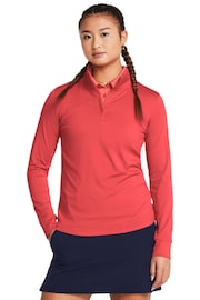 Under Armour Red/Navy Play Off 1/4 Zip Sweat Top - Image 1 of 5