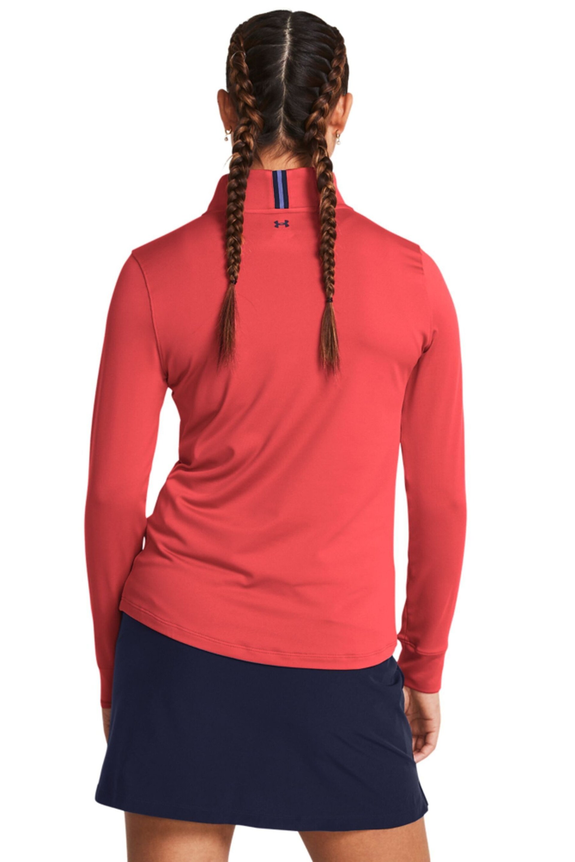 Under Armour Red/Navy Play Off 1/4 Zip Sweat Top - Image 2 of 5