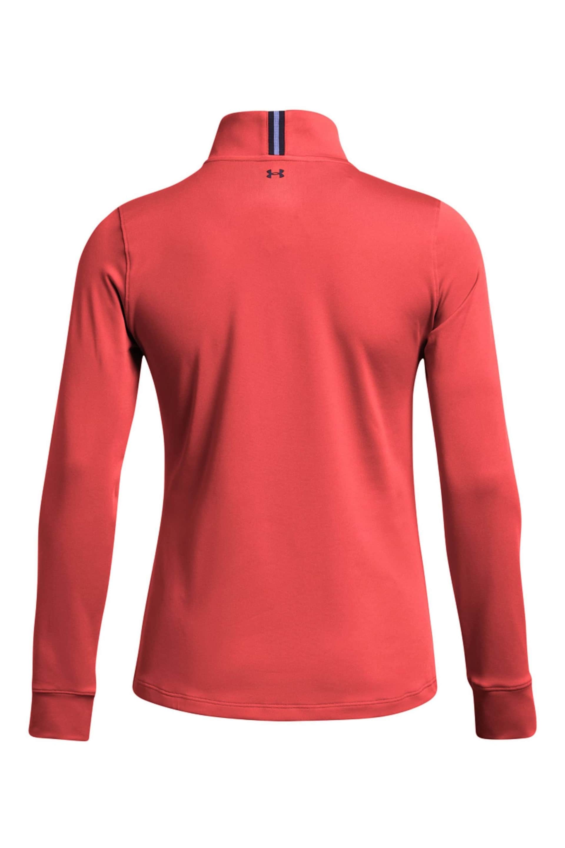 Under Armour Red/Navy Play Off 1/4 Zip Sweat Top - Image 5 of 5