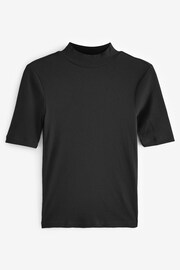 Black Half Sleeve High Neck T-Shirt - Image 5 of 5