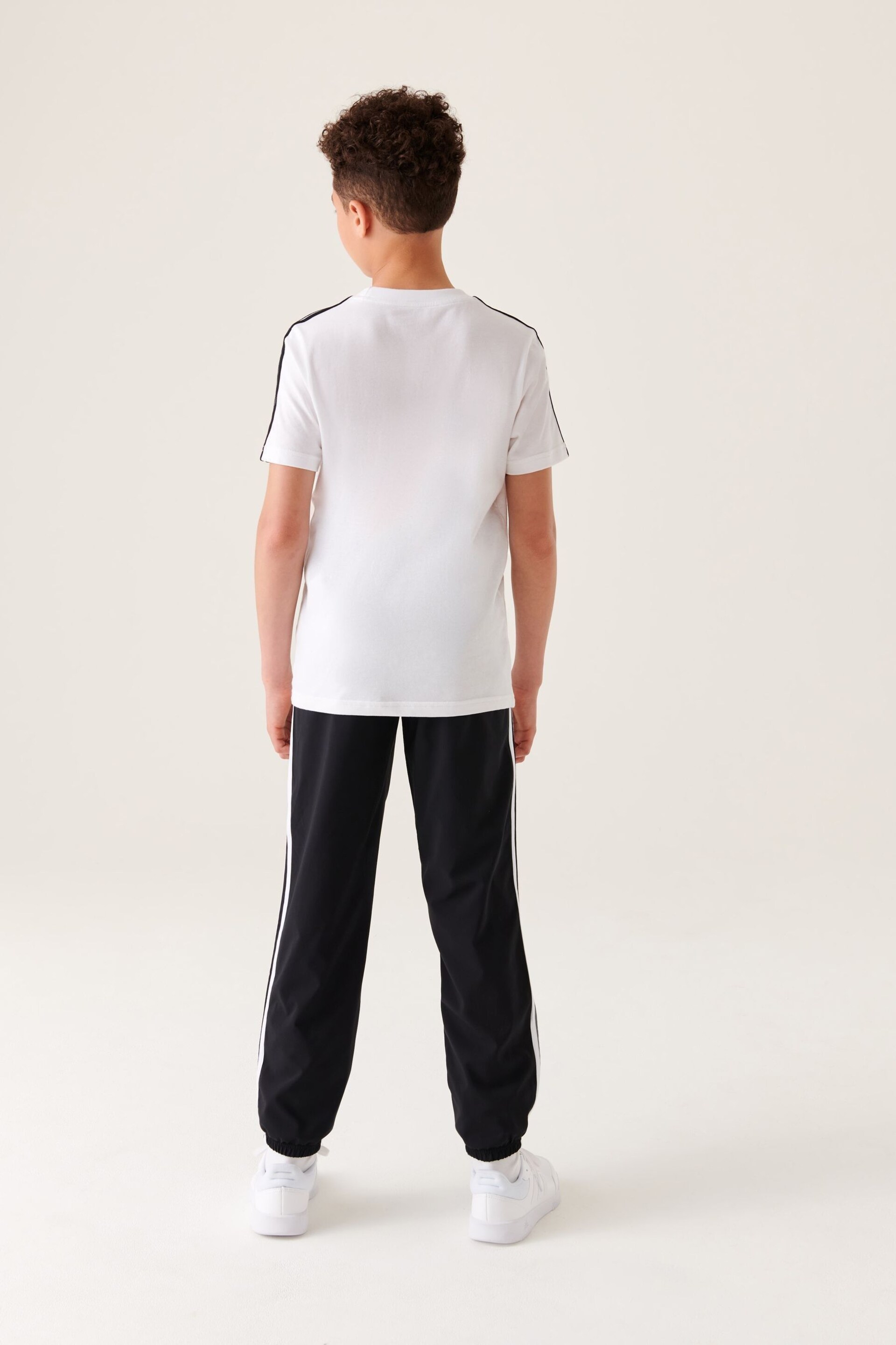 adidas White Essentials 3-Stripes Cotton T-Shirt - Image 3 of 10