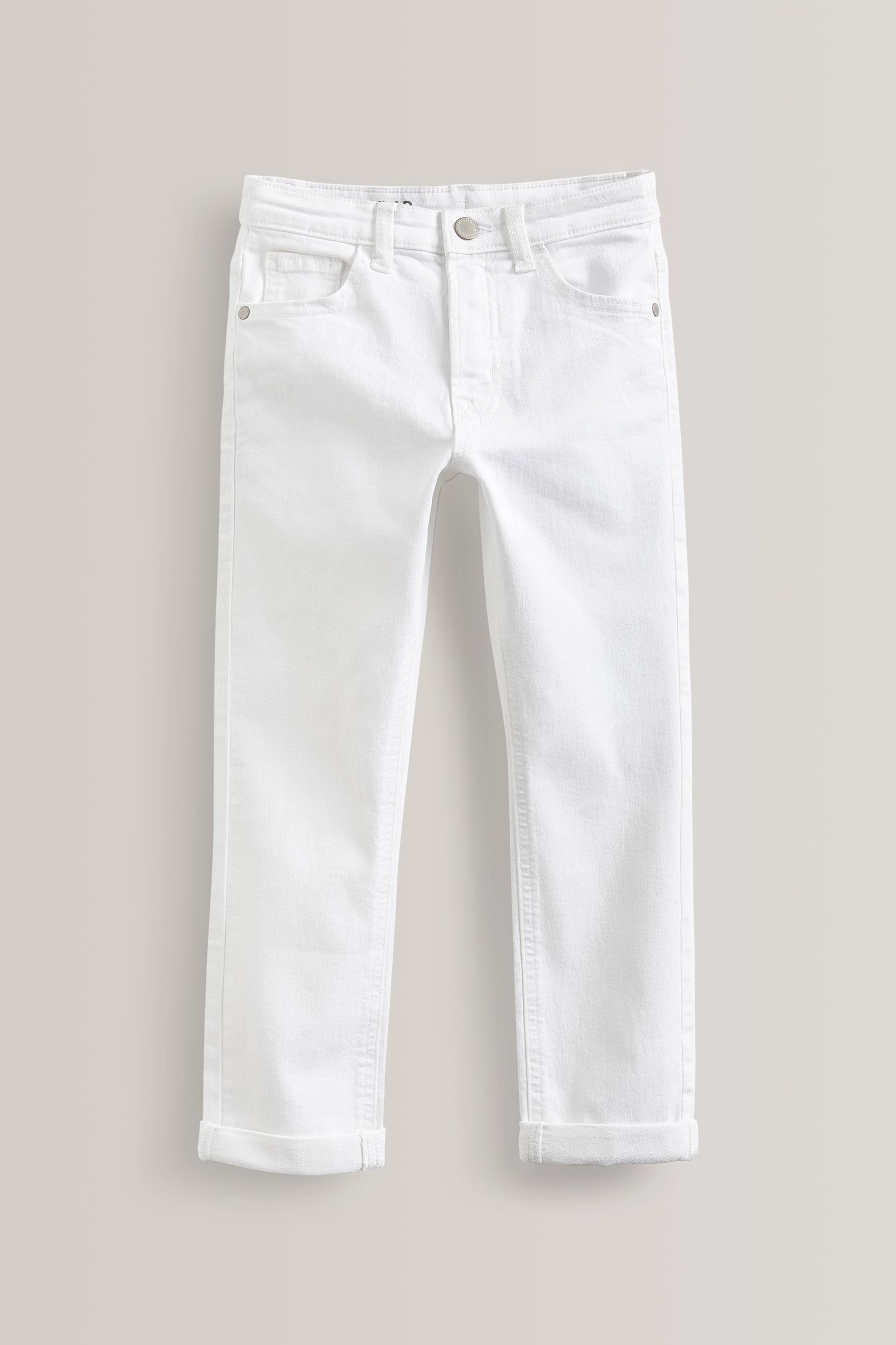 Stretchy white jeans discount