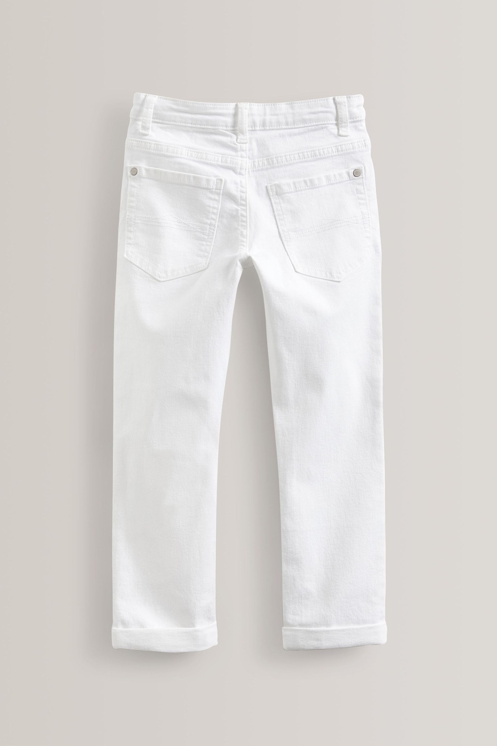 White Regular Fit Cotton Rich Stretch Jeans (3-17yrs) - Image 2 of 2