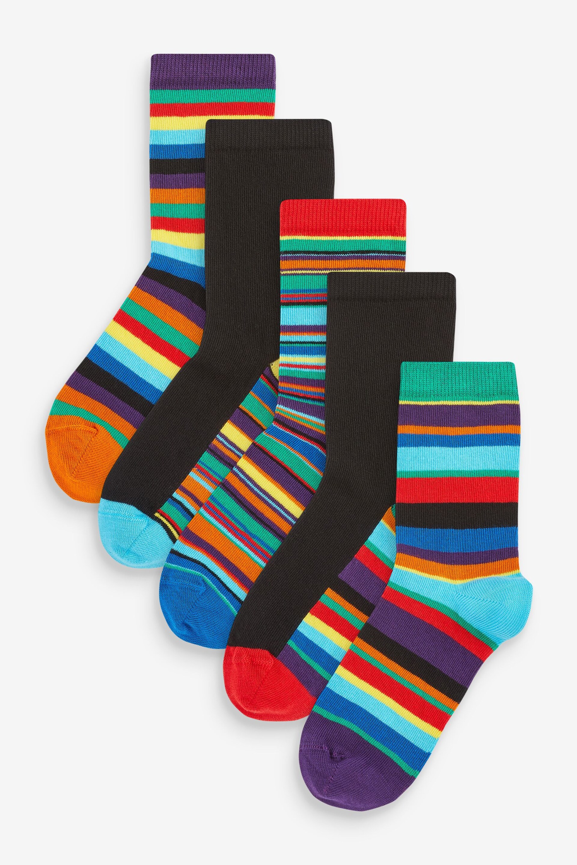 Monochrome Cotton Rich Socks 5 Pack - Image 1 of 1