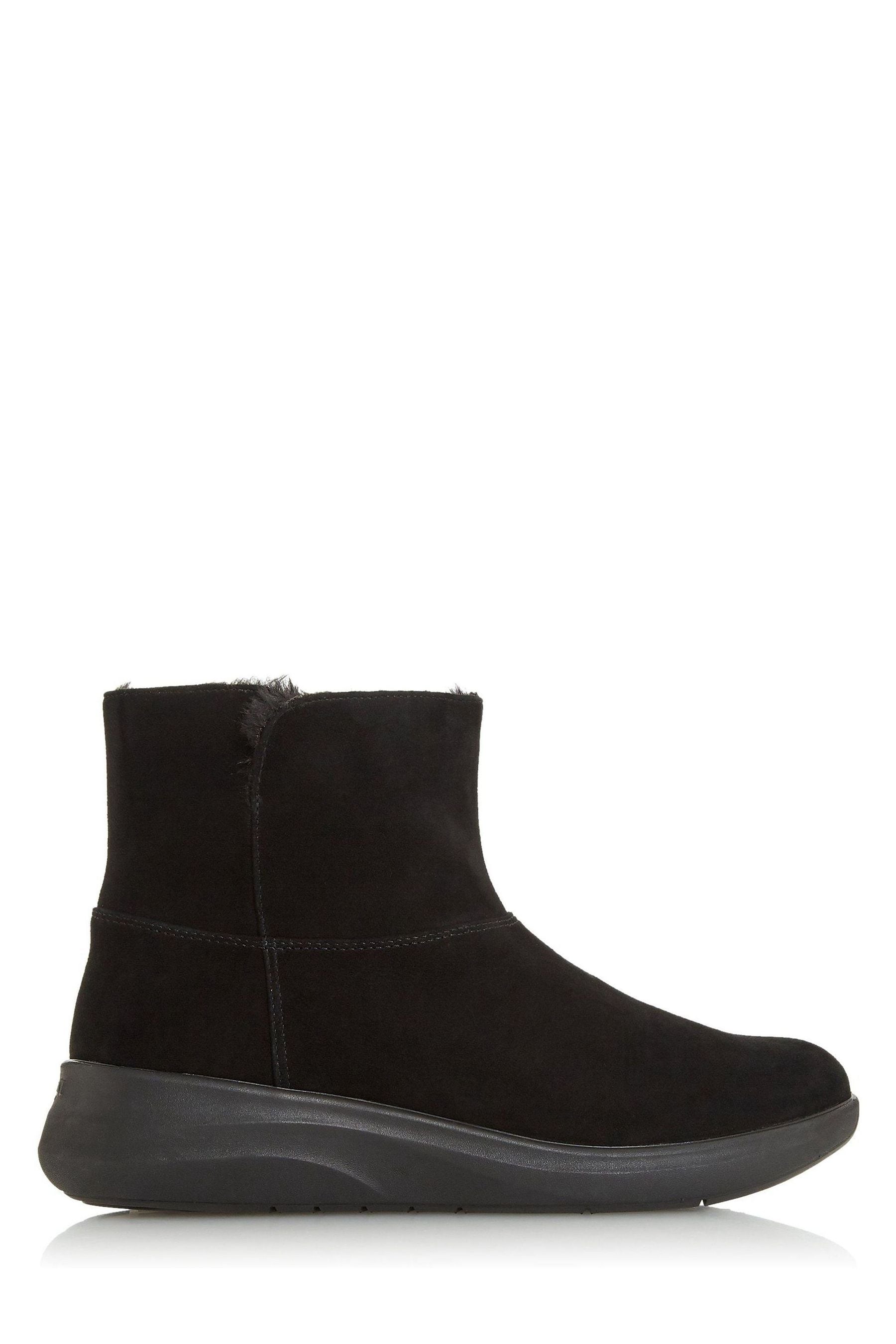 Dune grey suede ankle boots top