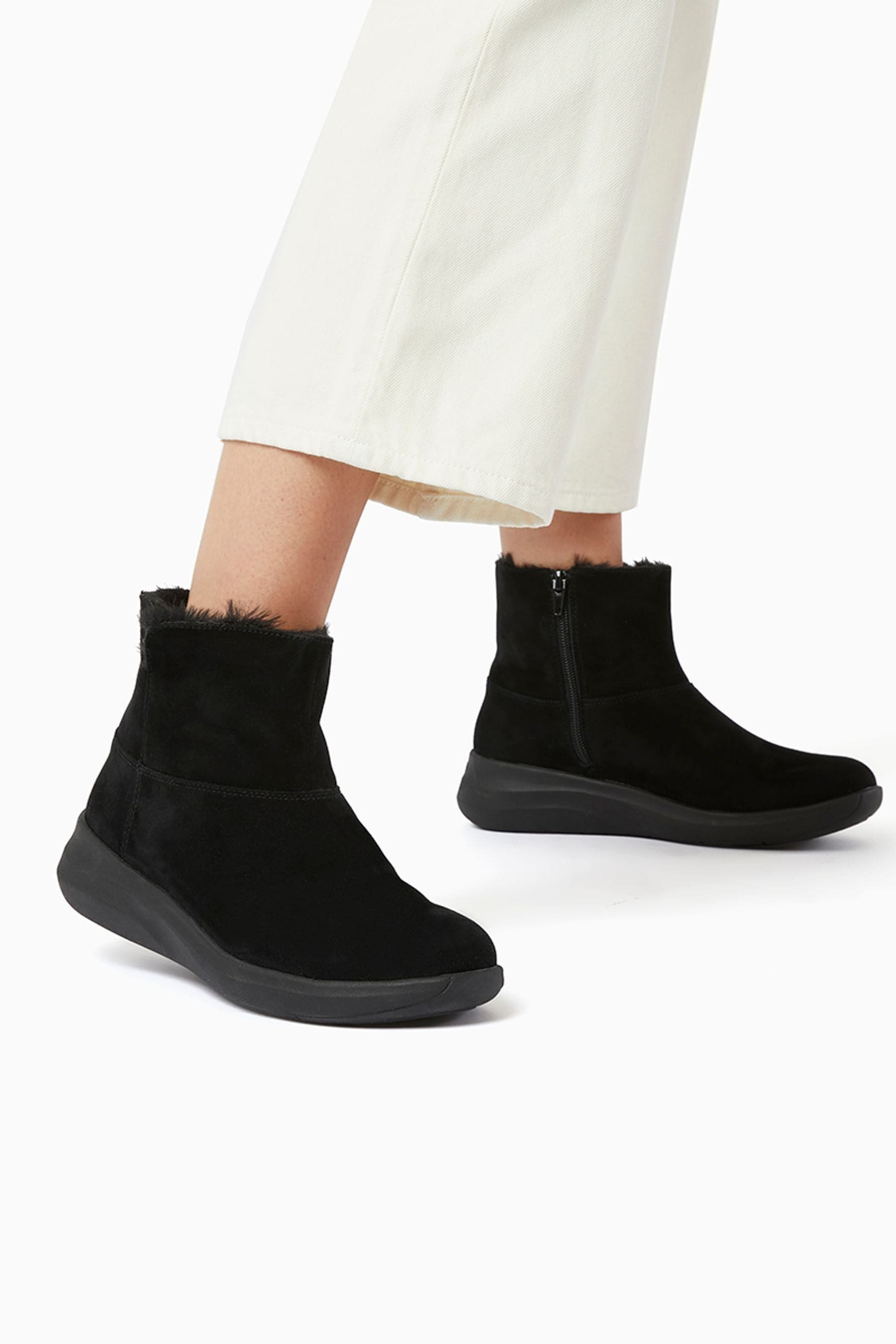 Buy Dune London Comfort Black Faux Fur Lined Ankle Boots from Next Luxembourg