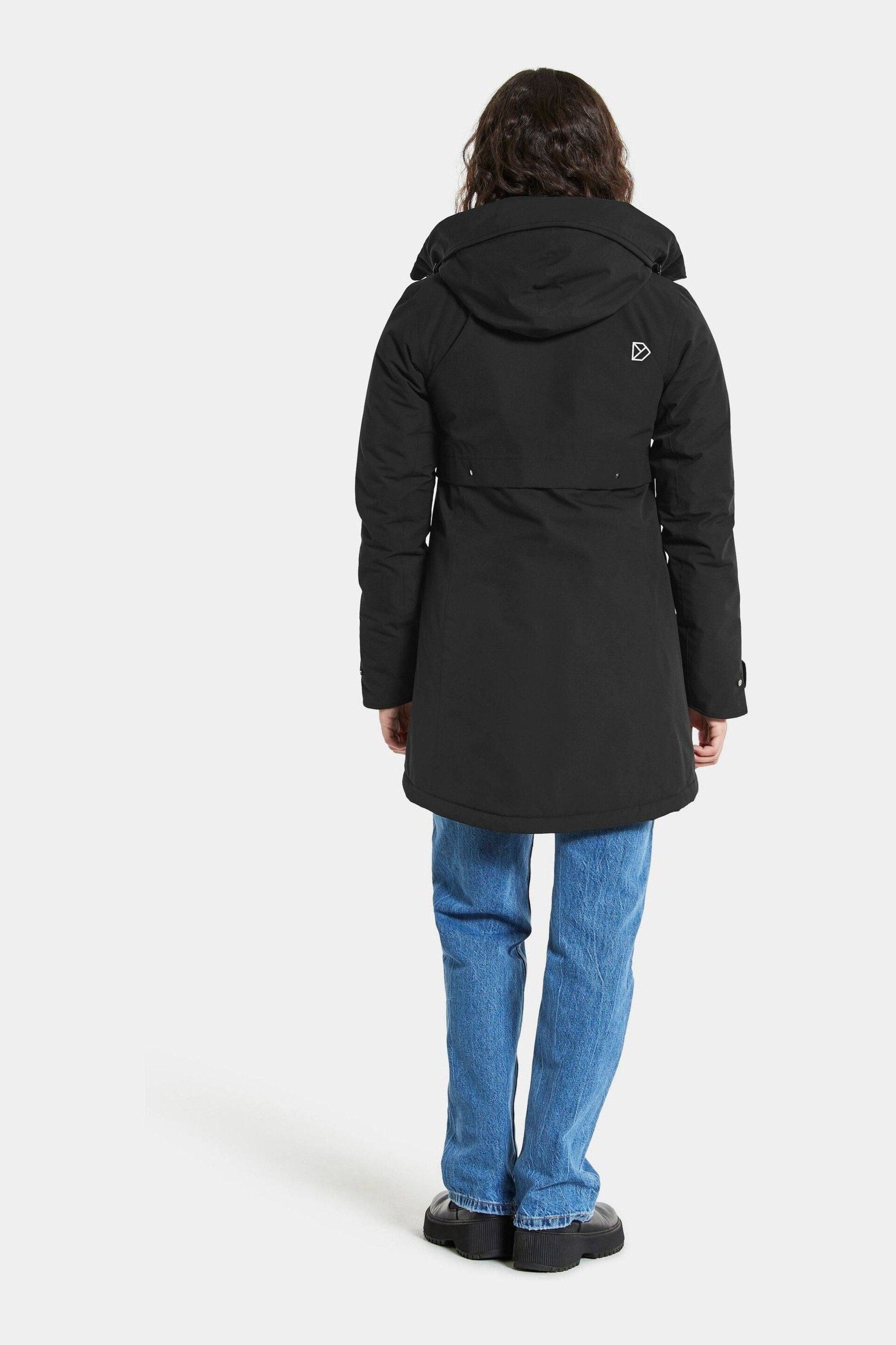 Didriksons Helle Wns Parka 5 Black Jacket - Image 2 of 5
