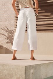 White Cargo Utility Cropped Lightweight Trousers - Image 3 of 6