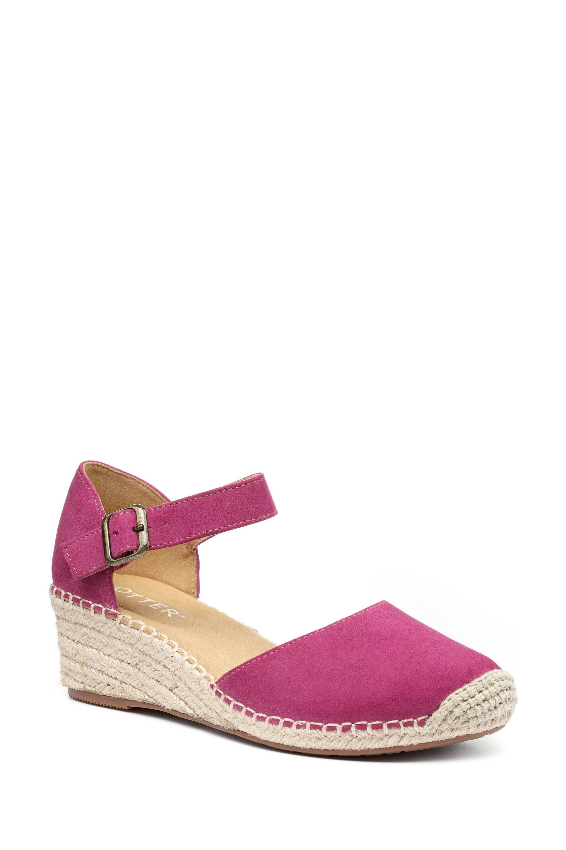 Buy Hotter Pink Pacific Ankle Strap Wedge Sandals from Next Luxembourg