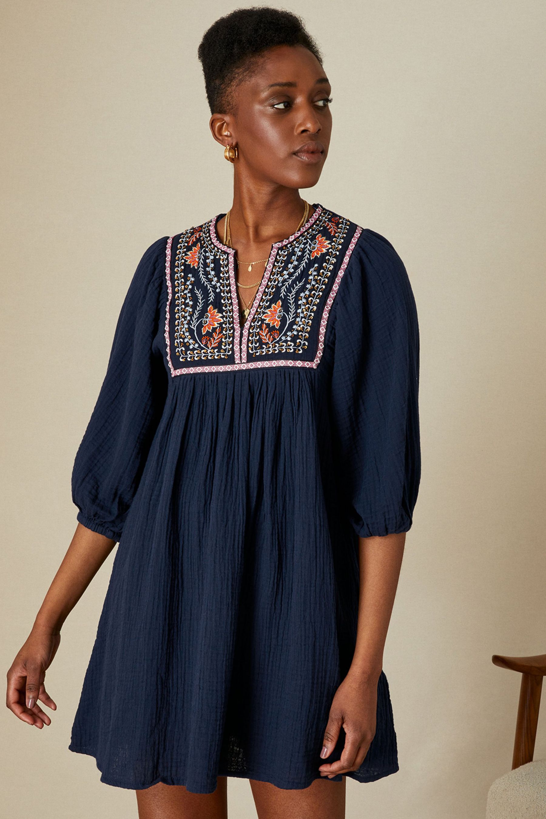 Embellished smock dress new arrivals