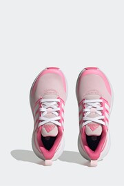 adidas Pink Sportswear Fortarun 2.0 Cloudfoam Lace Trainers - Image 6 of 9