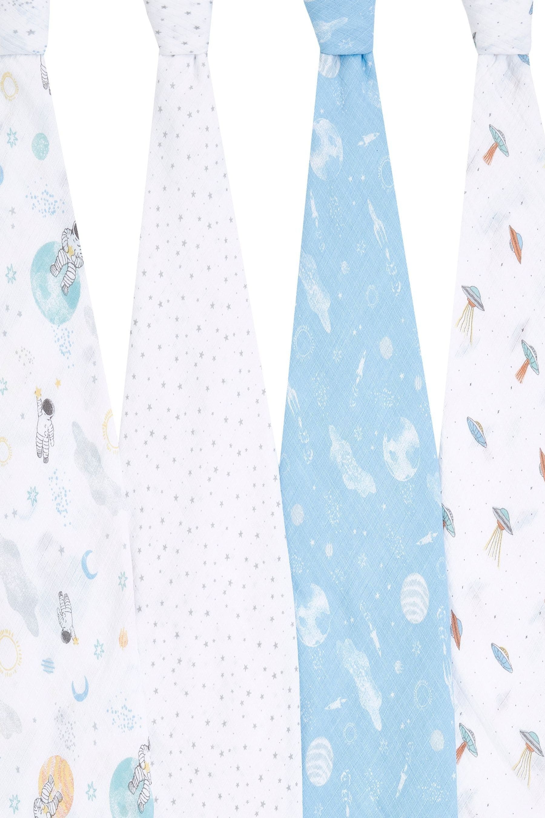 Buy aden anais space explorers Essentials Cotton Muslin 100 Cotton Blankets 4 Pack from the Next UK online shop