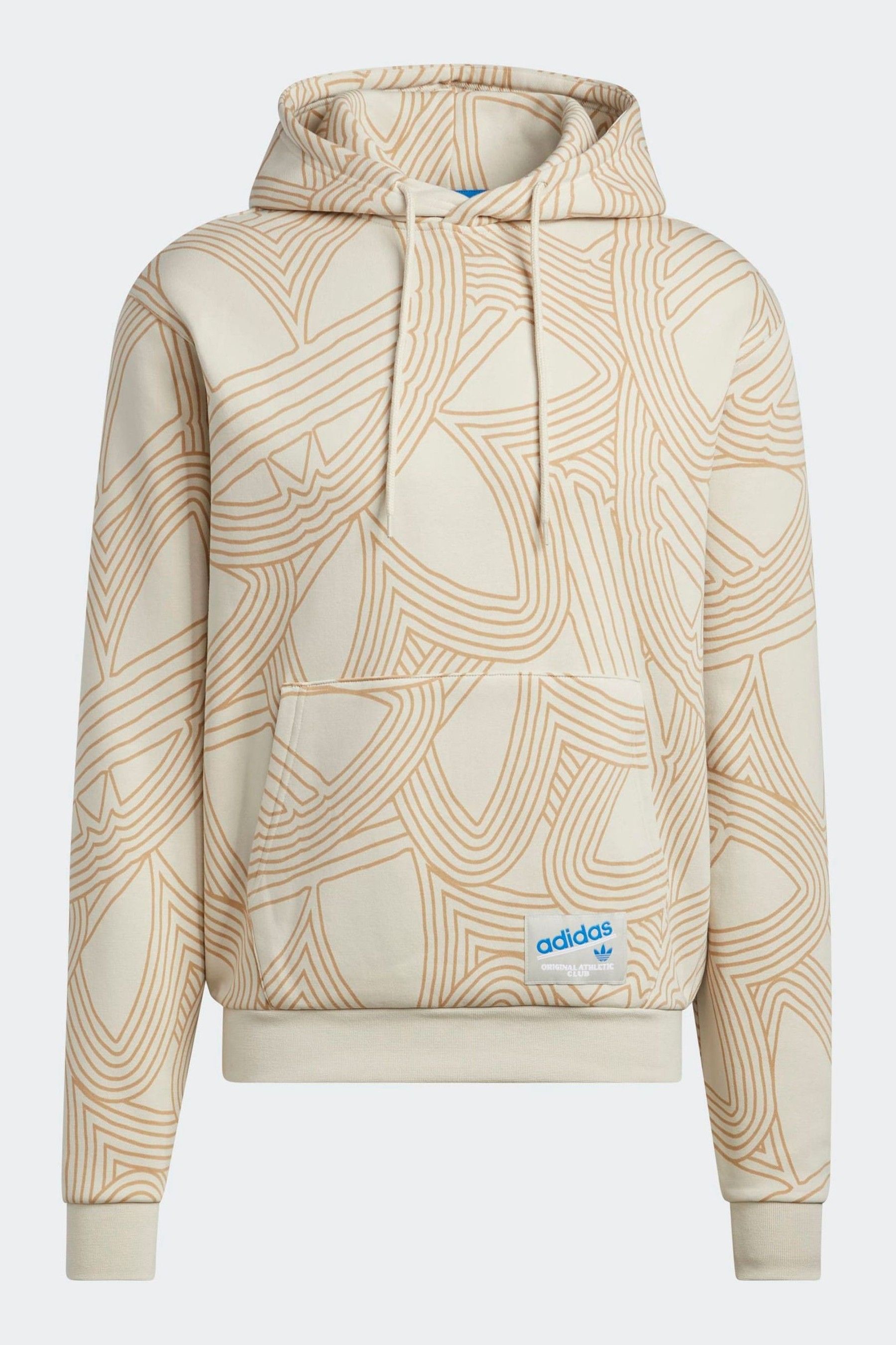 Adidas trefoil allover print pullover hoodie cheap