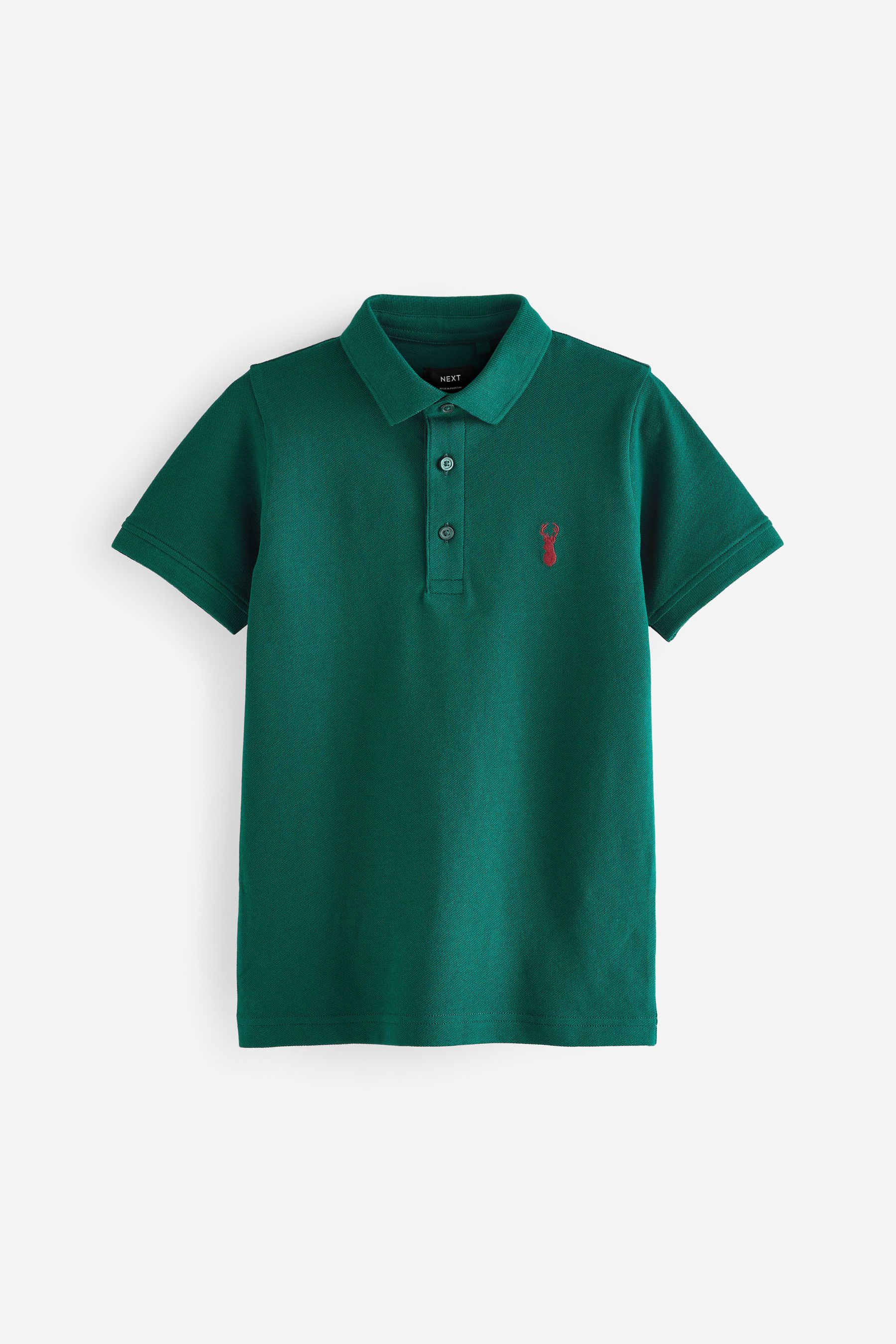 Buy Green Dark Short Sleeve Polo Shirt 3 16yrs from the Next UK online shop