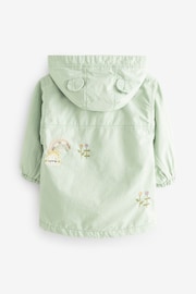Sage Green Shower Resistant Cotton Trench Coat (3mths-7yrs) - Image 6 of 7