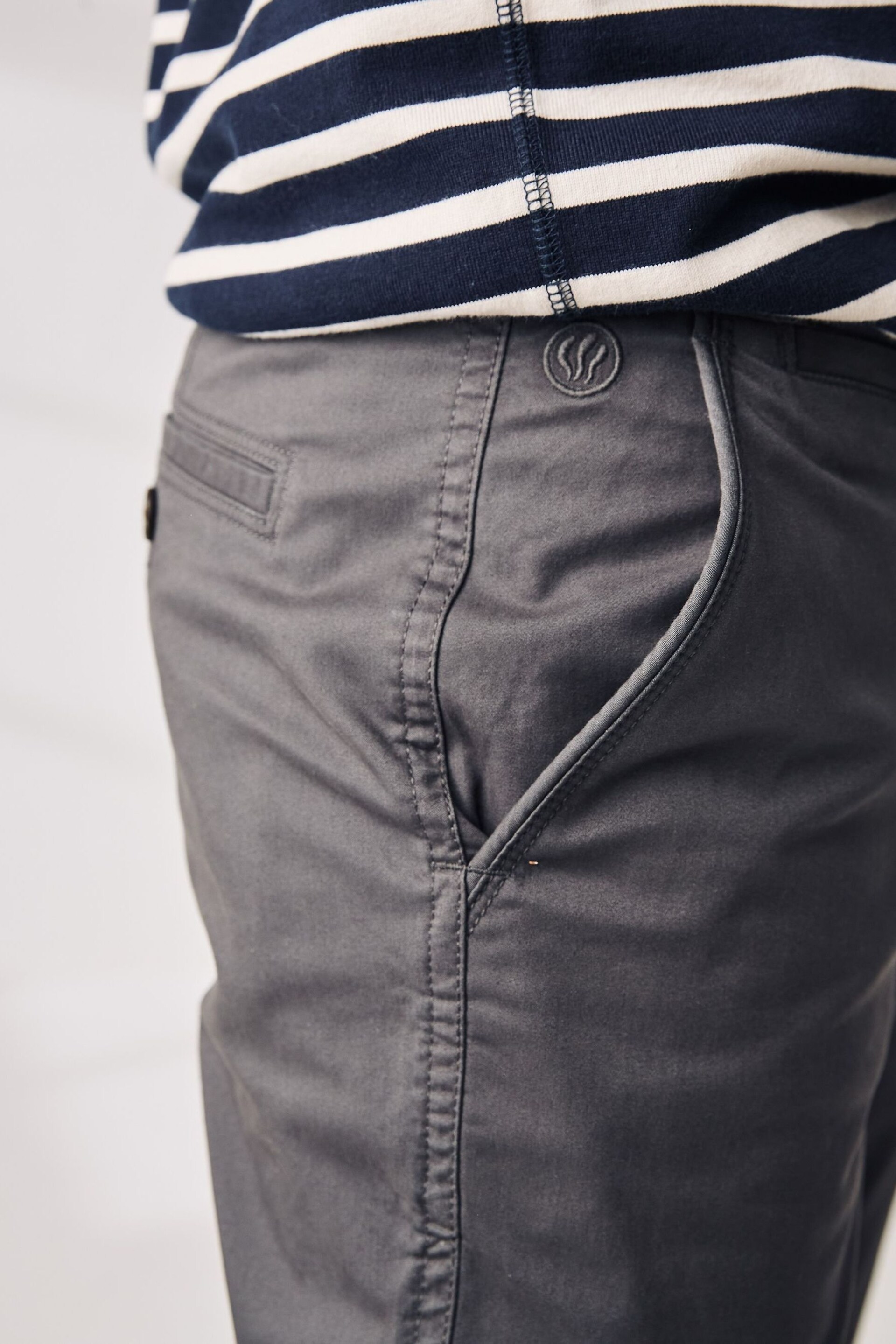 FatFace Grey Slim Stretch Chinos - Image 3 of 4