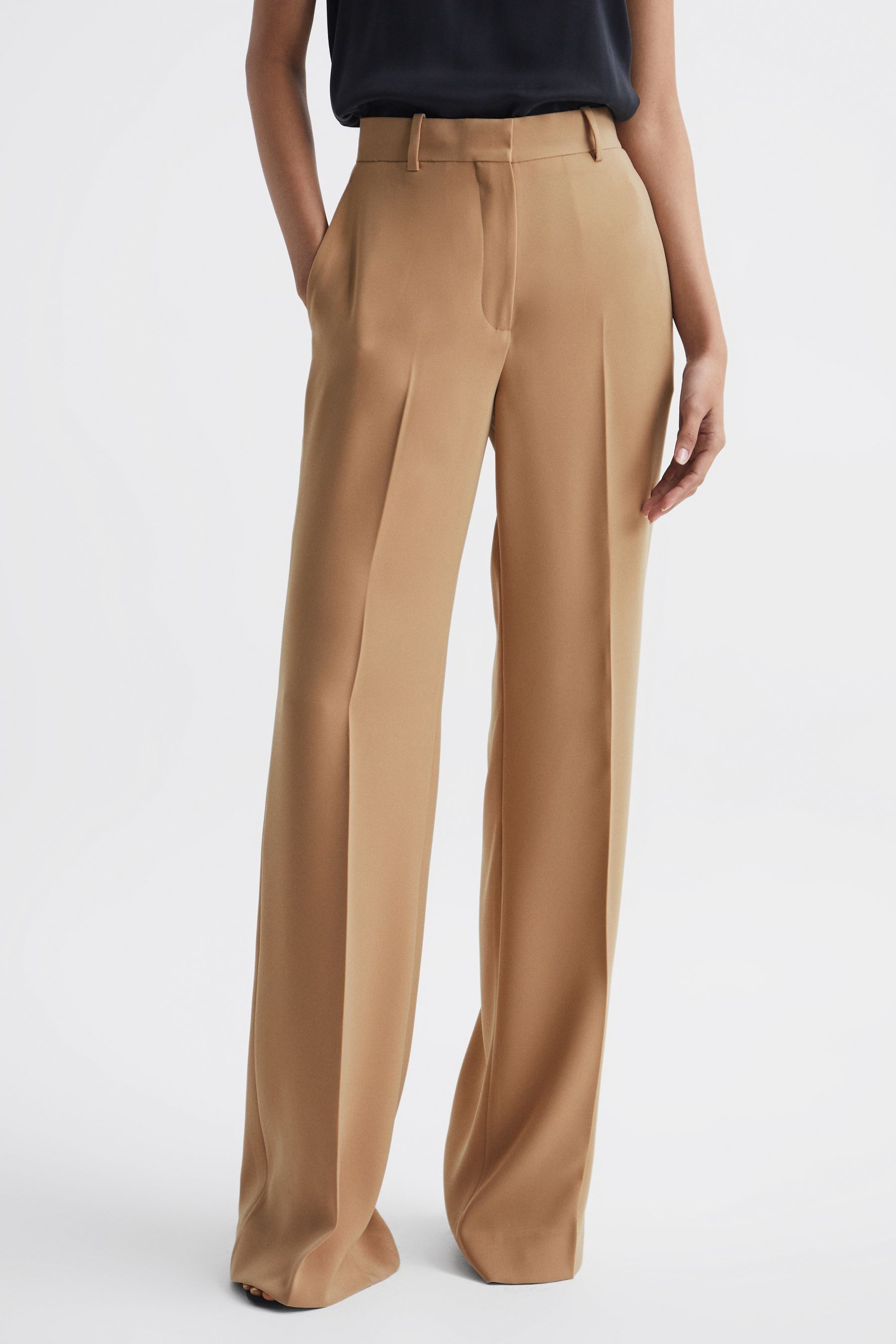 Buy Reiss Neutral Margeaux Wide Leg Suit Trousers from Next Netherlands