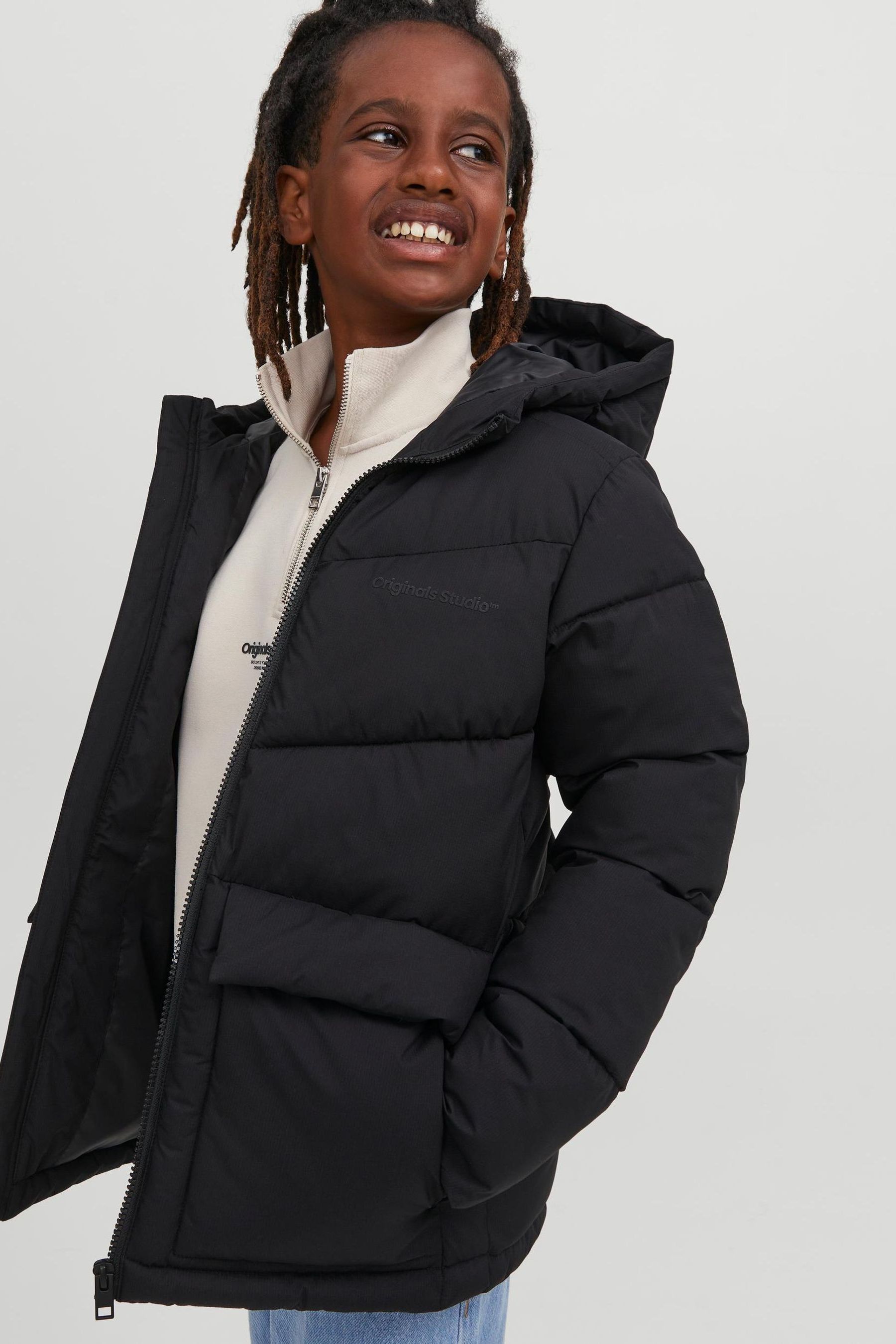 Buy JACK JONES Black Hooded Padded Coat from Next Hong Kong