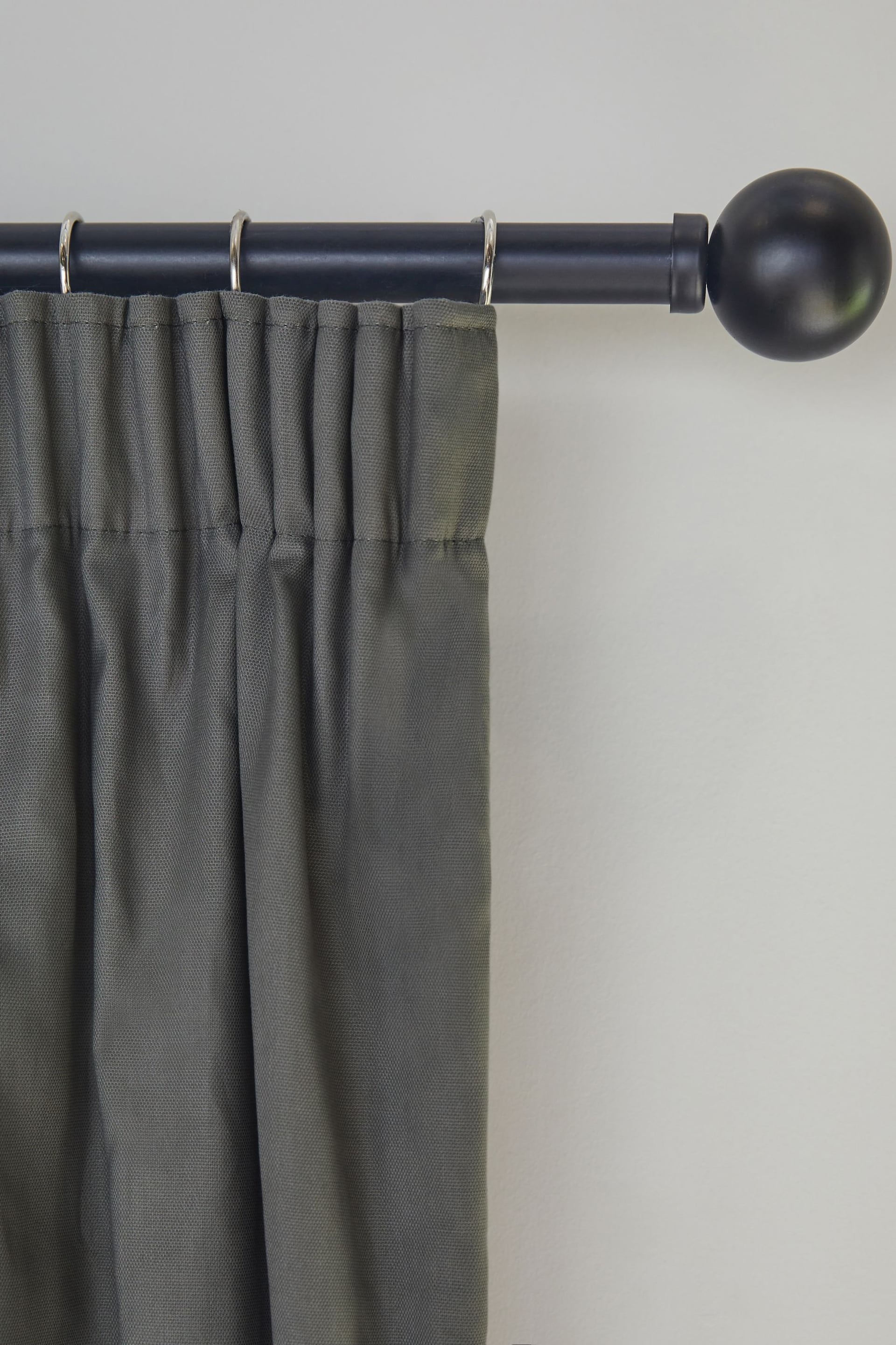 Charcoal Grey Cotton Lined Pencil Pleat Curtains - Image 6 of 7