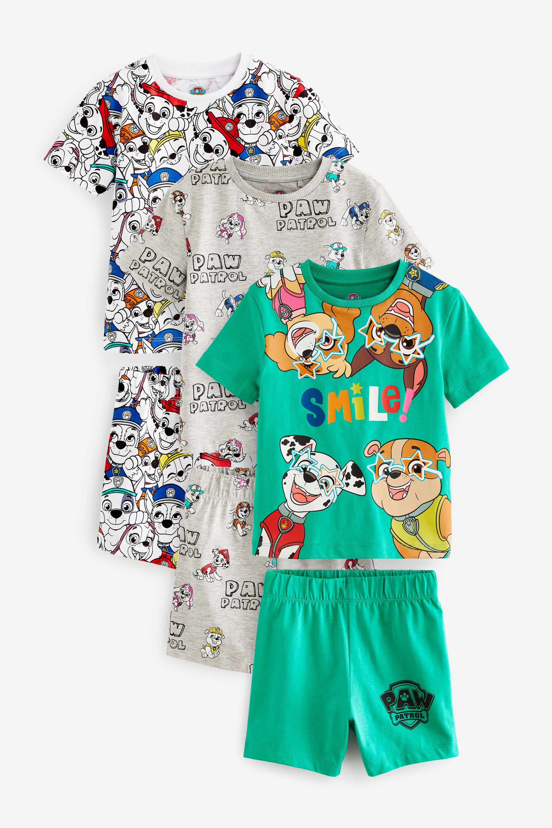 PAW Patrol Short Pyjamas 3 Pack 9mths 8yrs