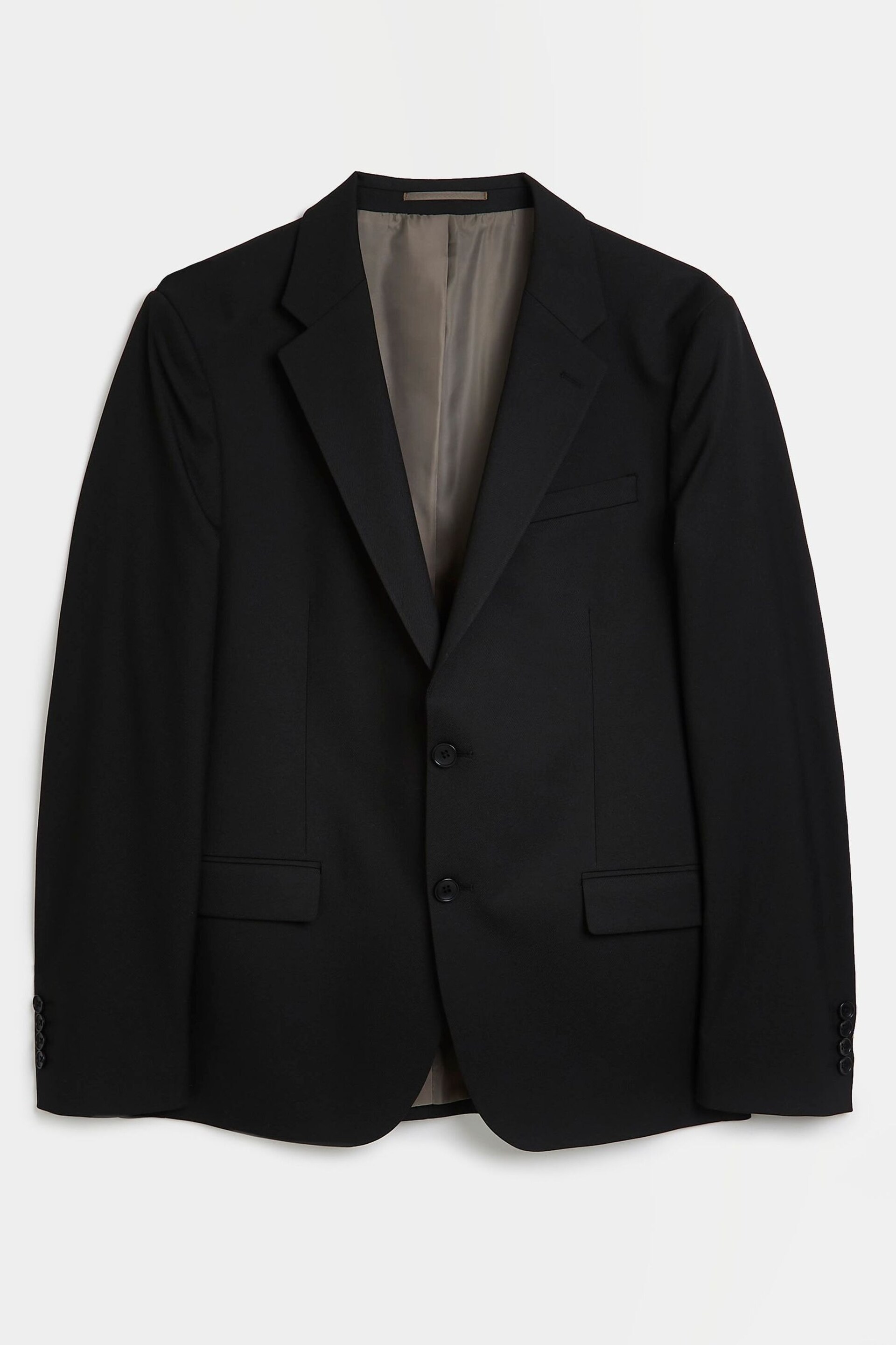 River Island Black Skinny Twill Suit: Jacket - Image 4 of 4