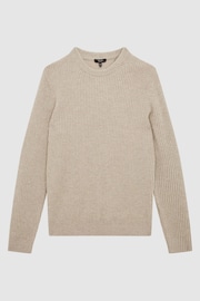 Reiss Chinchilla Renoir Ribbed 100% Cashmere Jumper - Image 2 of 6