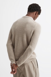 Reiss Chinchilla Renoir Ribbed 100% Cashmere Jumper - Image 5 of 6