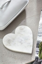 White Marble Heart Trivet - Image 2 of 3