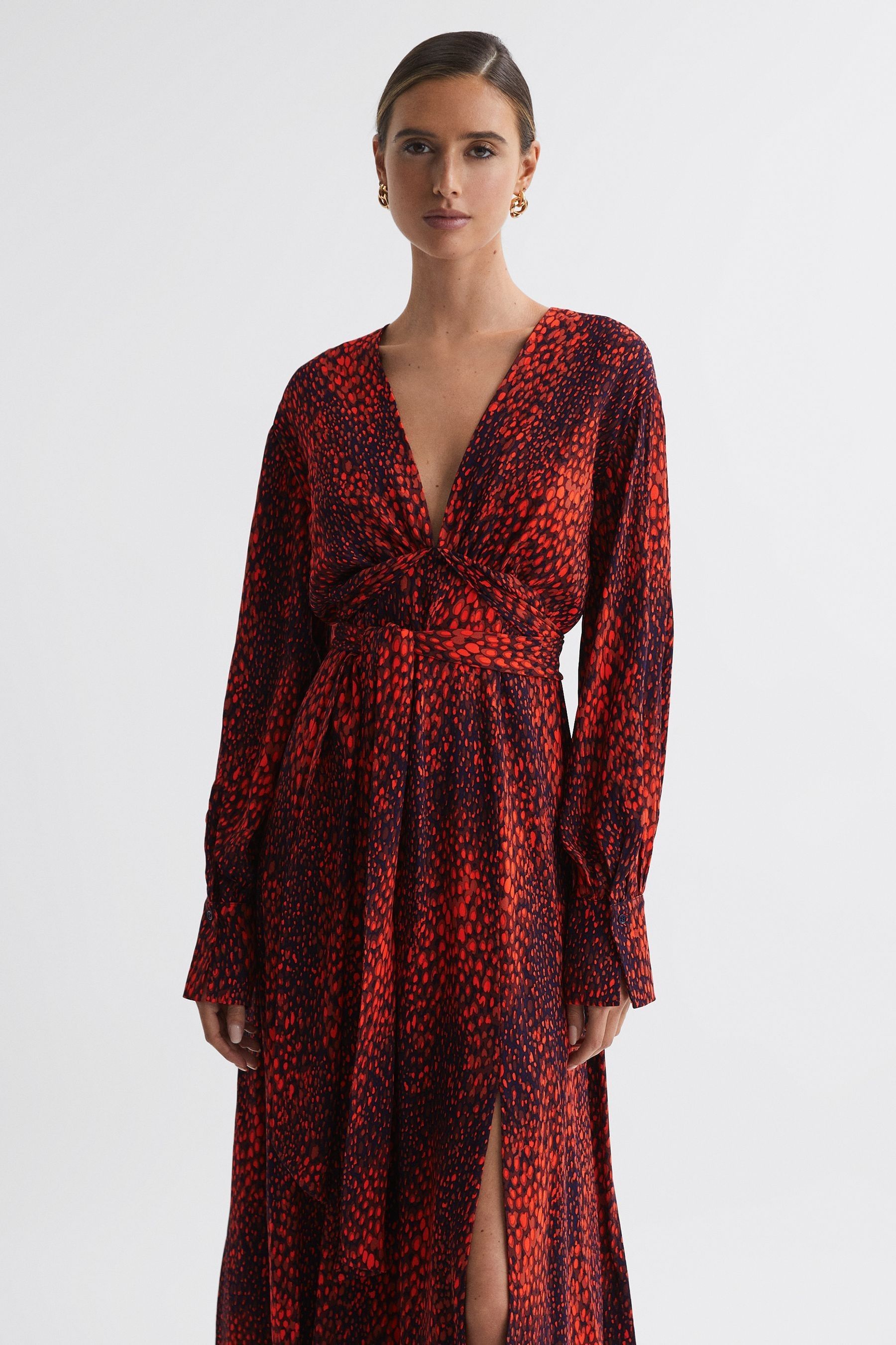 Next red animal print dress 2025