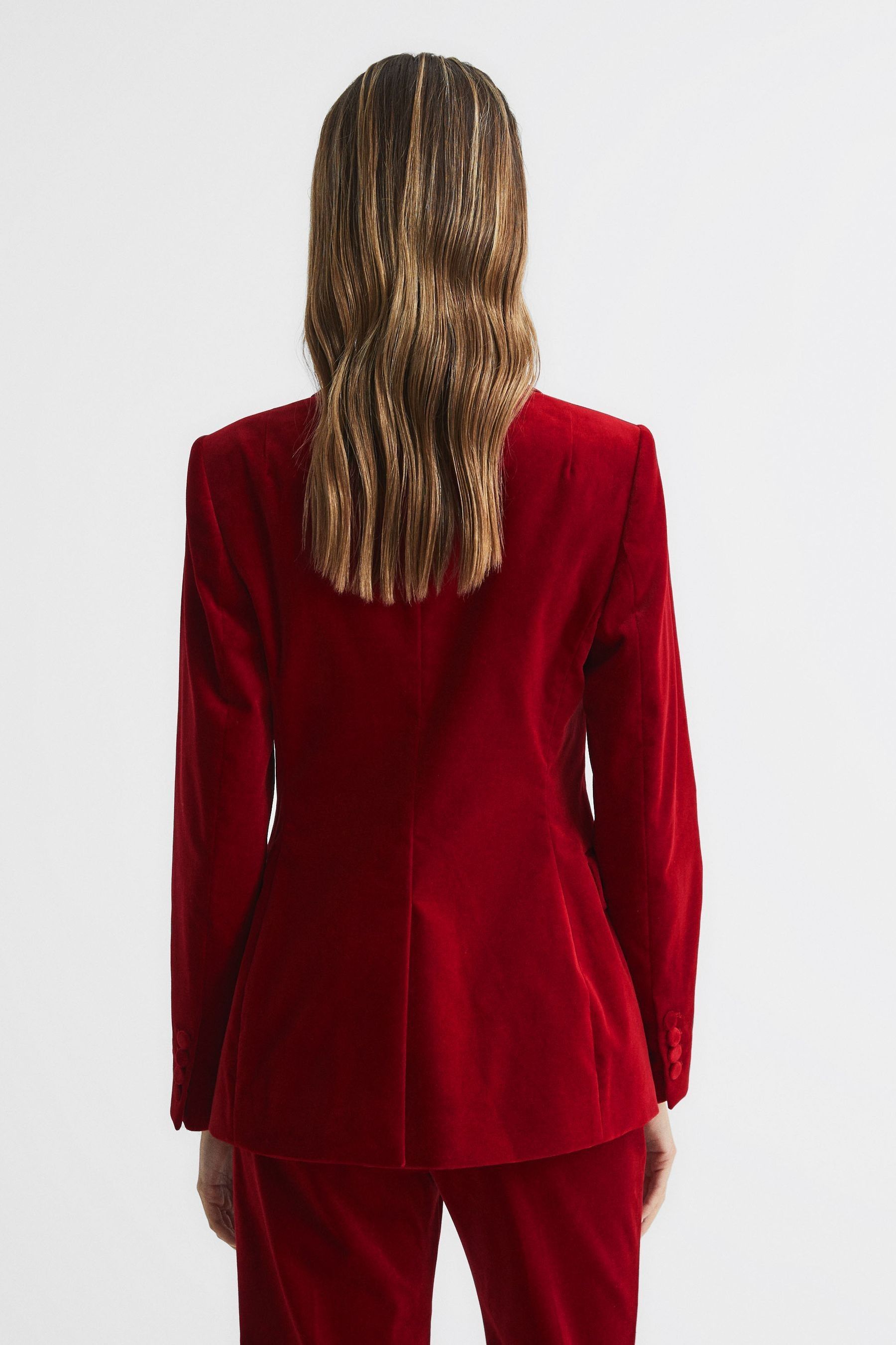 Reiss red leather jacket new arrivals