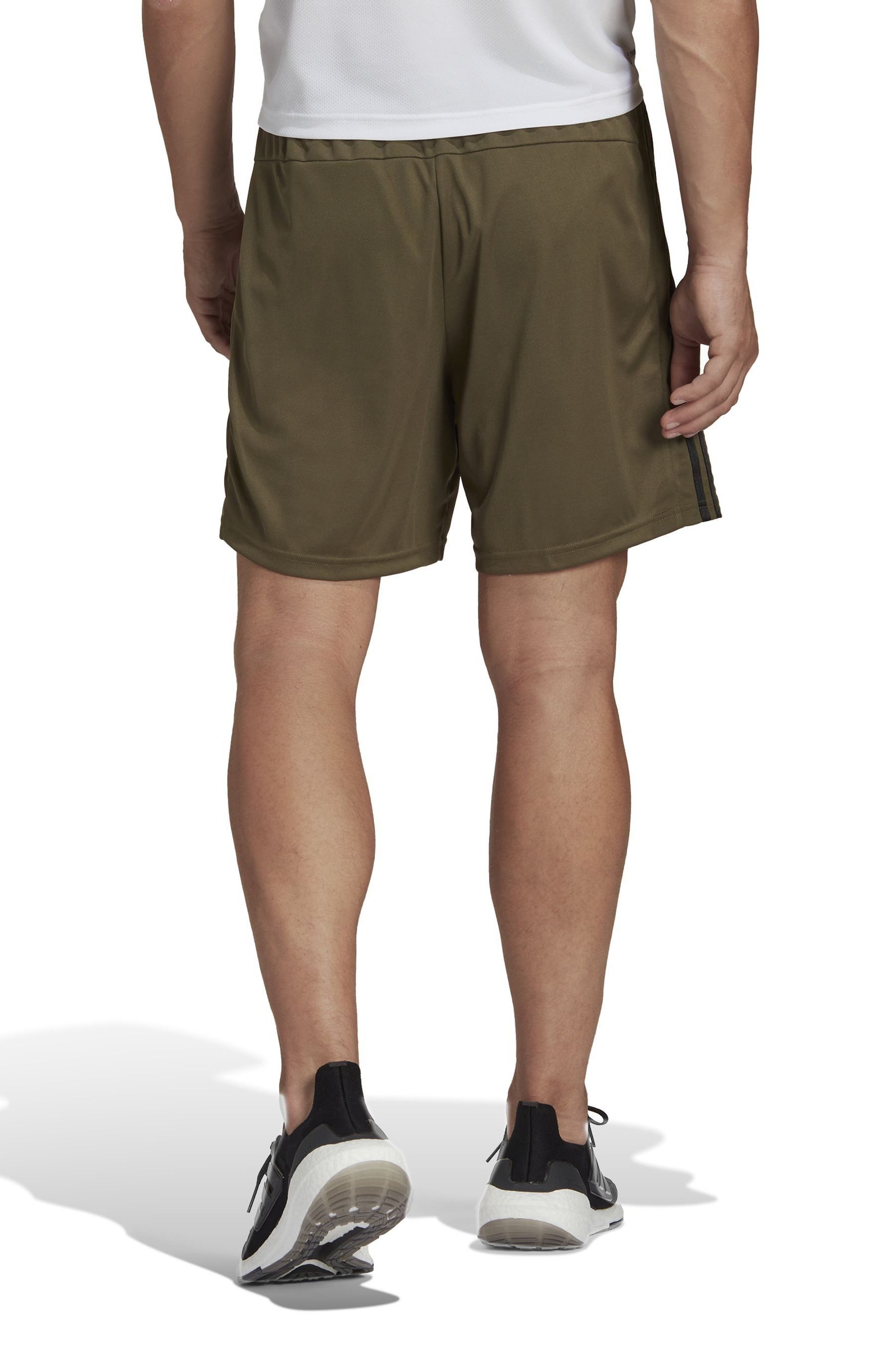 Buy adidas Olive Green Performance Train Essentials Pique 3 Stripes Training Shorts from Next Lithuania