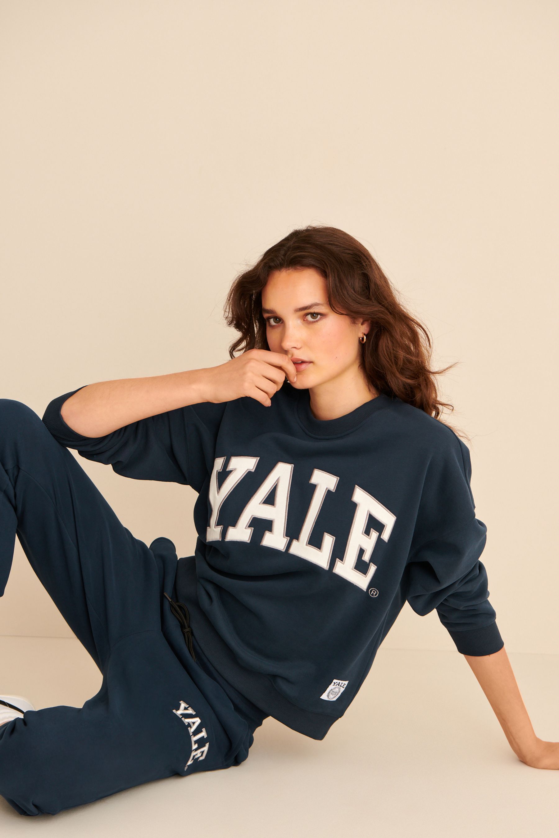 Buy Navy Blue Yale Sweatshirt from Next Luxembourg