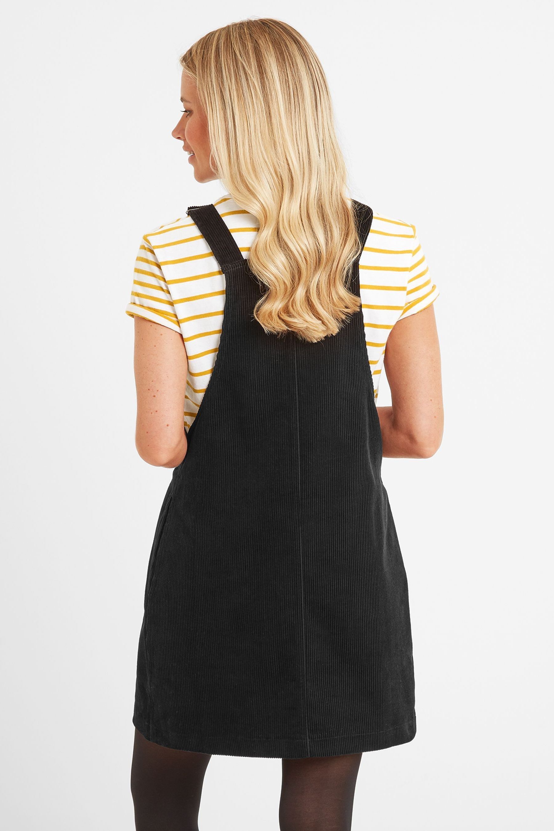 Buy TOG24 Womens Black Bridget Corduroy Pinafore Dress from Next Luxembourg