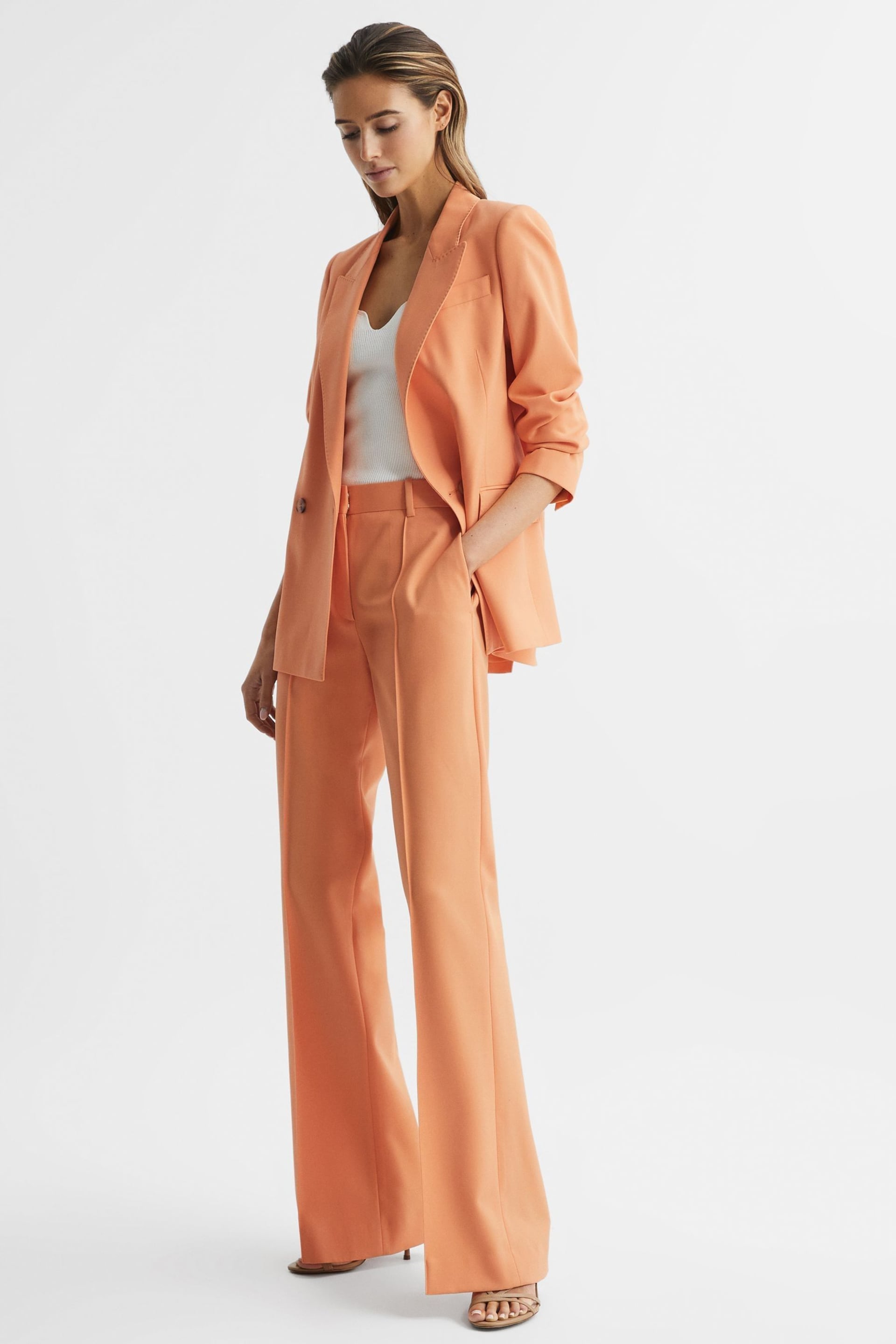Reiss Orange Emmy Wide Leg Tailored Trousers - Image 1 of 7