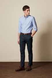 Navy Blue Slim Smart Chino Trousers - Image 2 of 7