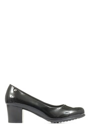 Pavers Block Heeled Black Court Shoes - Image 1 of 5