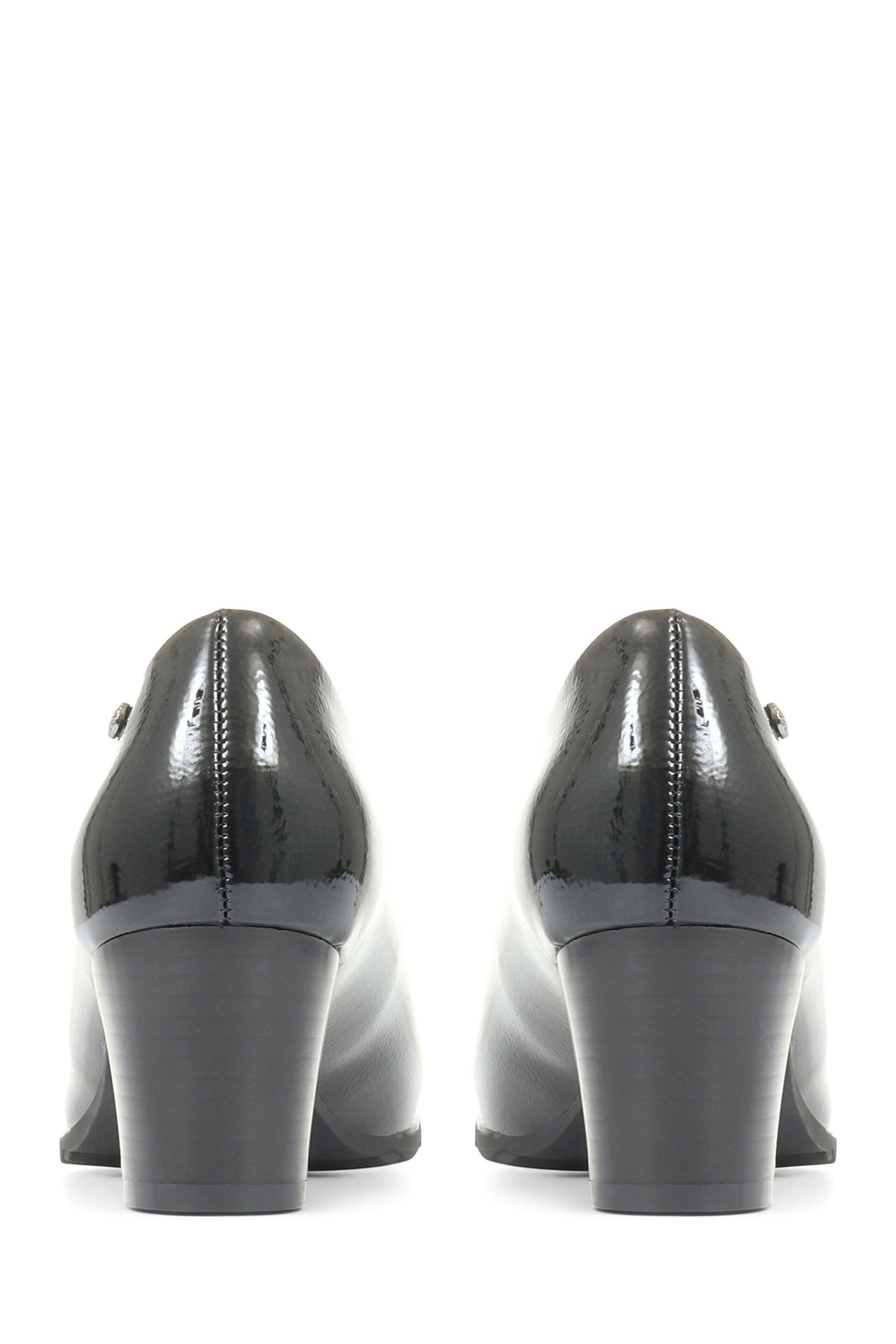 Pavers Block Heeled Black Court Shoes - Image 3 of 5