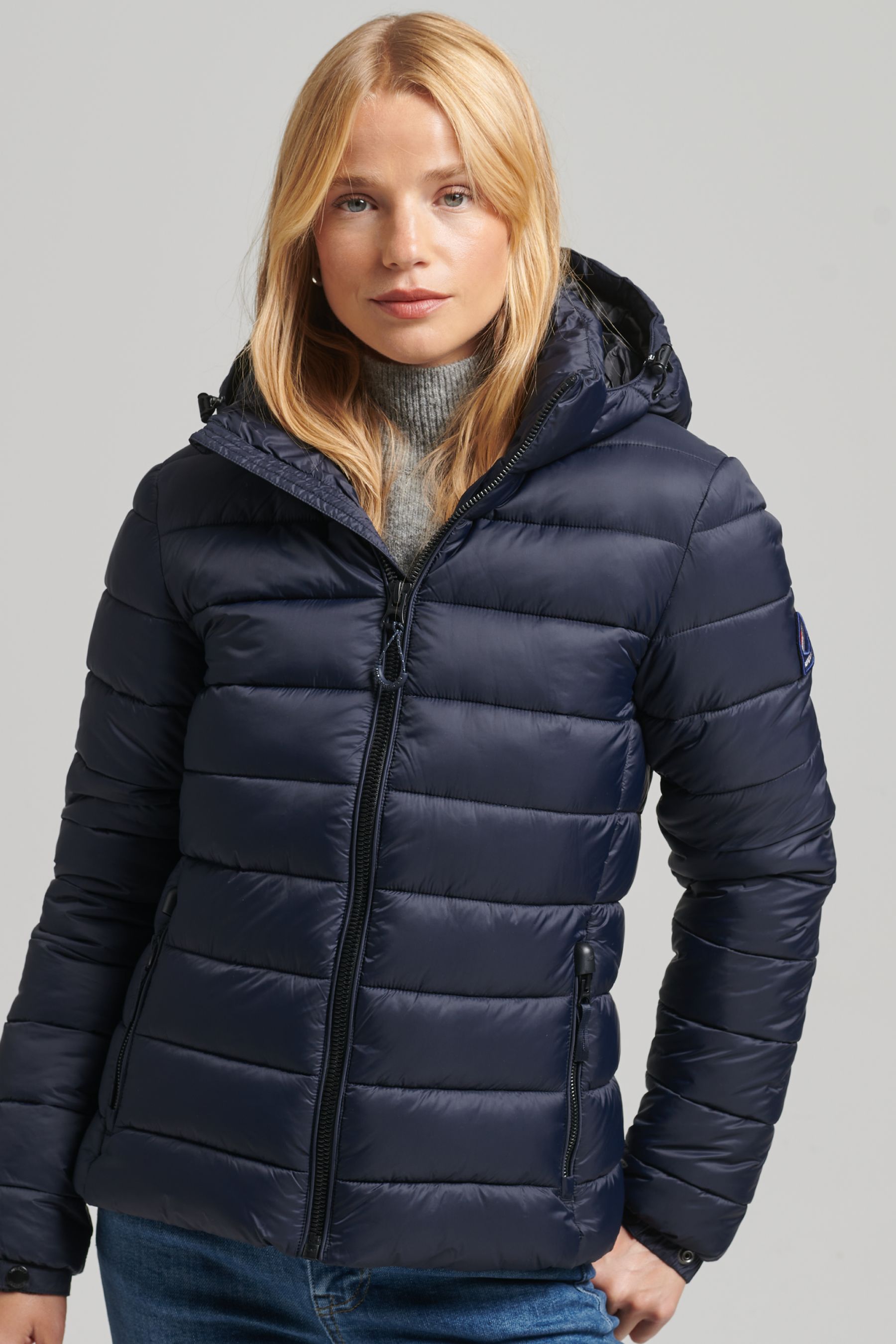 Buy Superdry Blue Classic Fuji Puffer Jacket from Next Luxembourg
