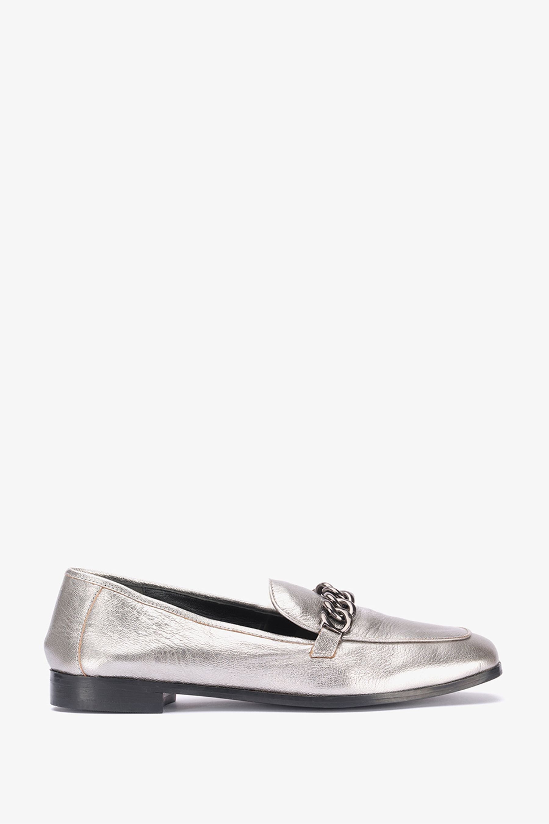 Buy Mint Velvet Gunmetal Metallic Frida Loafers from Next Luxembourg
