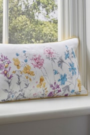 Laura Ashley Multi Square Wild Meadow 100% Cotton Cushion - Image 1 of 2